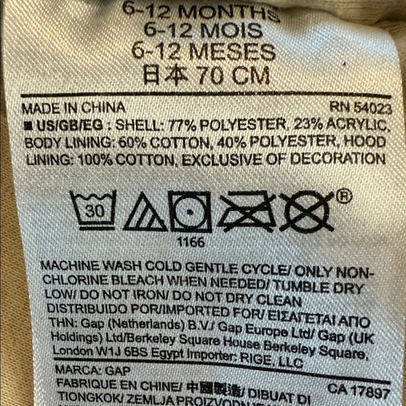 Baby GAP Sherpa Footless Bunting Cream Fleece Soft Cozy Kids Size 6-12 Months - Picture 4 of 8